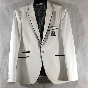 Xram sports jacket Trim In Gray With Elbow Pads.
